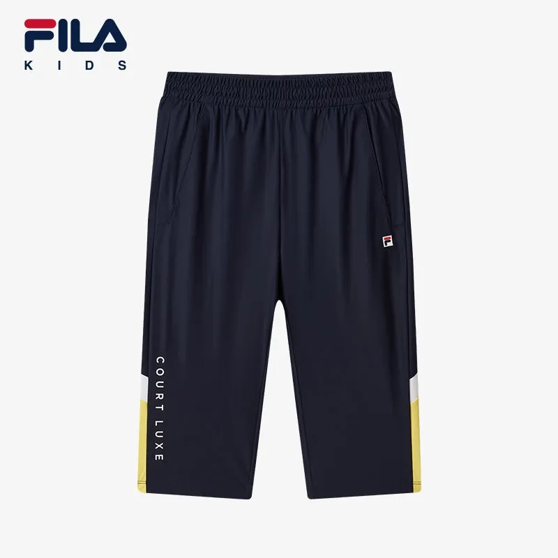 (130-170cm) FILA KIDS ART IN SPORTS PERFORMANCE TENNIS Boy's Knit Pants in Navy