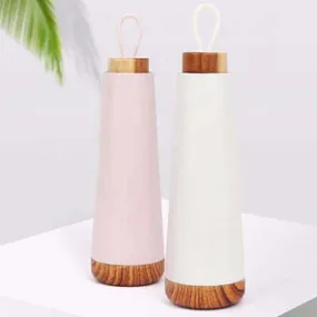 17oz Insulated Bottle with Wooden Lid