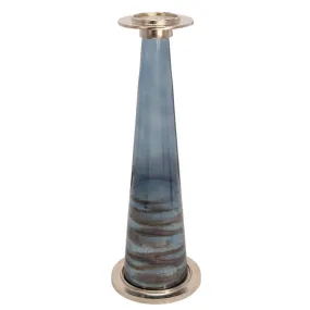 22" Pillar Candle Holder - Blue