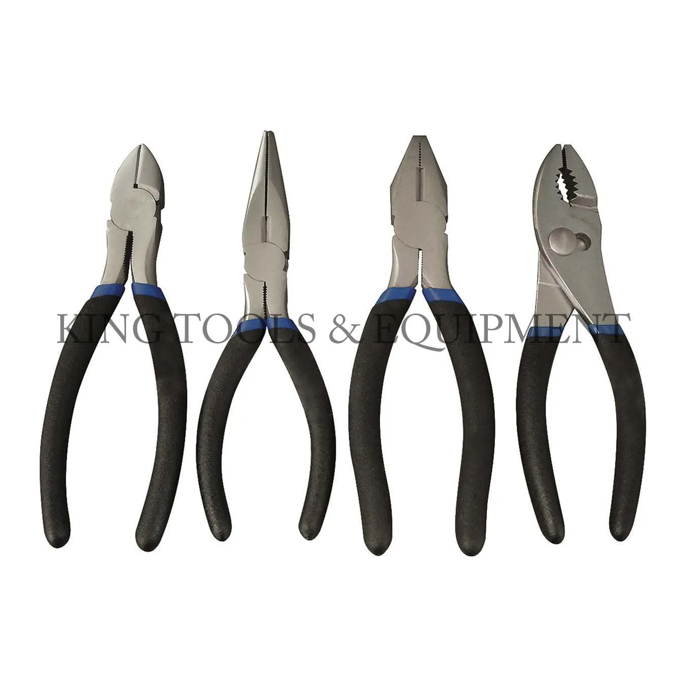 4-pc 6" MIXED PLIERS SET (Straight Long Nose, Diagonal, Linesmans and Slip Joint) - 0065-0