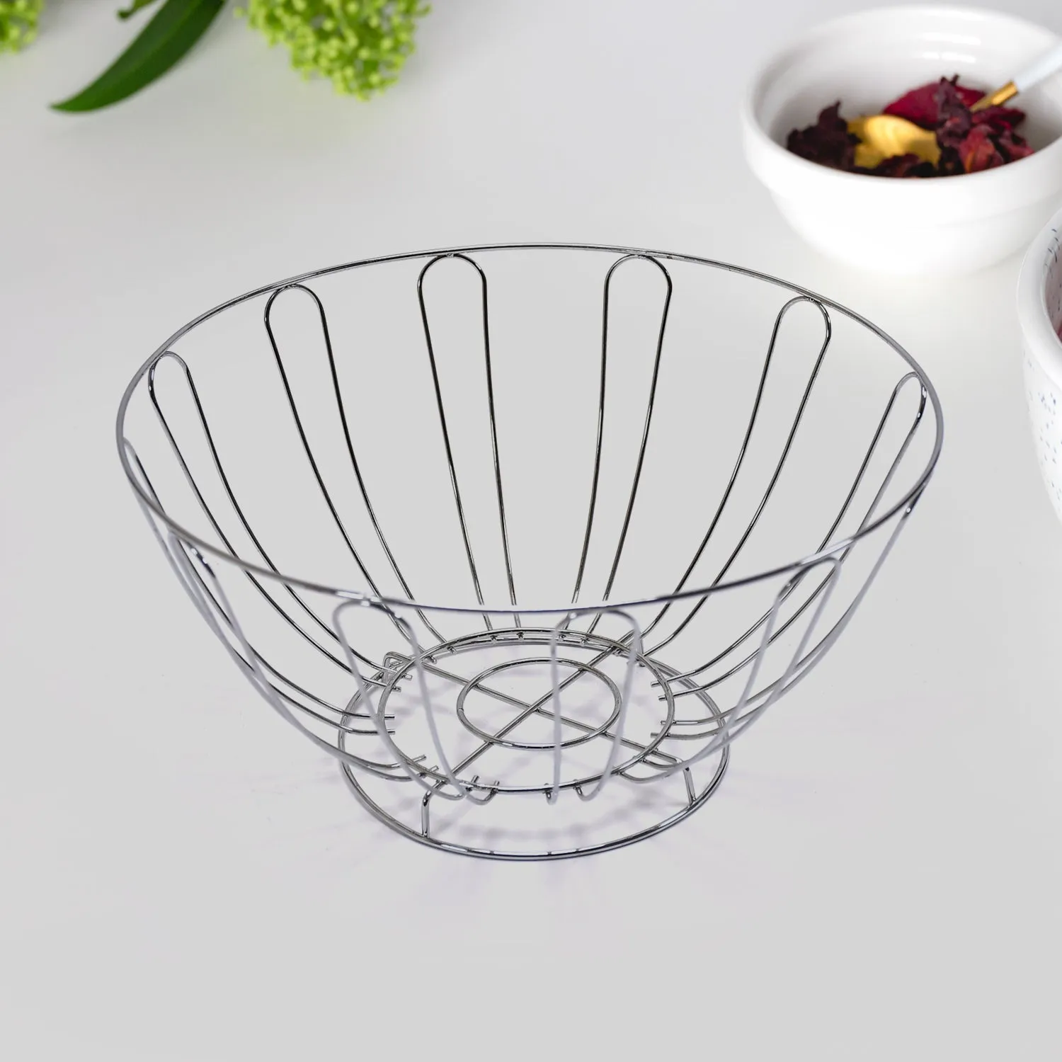 5152 Stainless Steel Folding Fruit and Vegetable Basket for Kitchen / Dining Table / Home