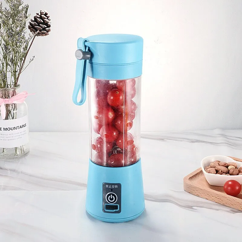 6 Blade Portable Mixer USB Electric Fruit Juicer Handheld Smoothie Maker Blender Stirring Rechargeable Food Processor Juice Cup