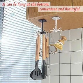 6 Hooks Wall Mounted Spoons Spatula Holder