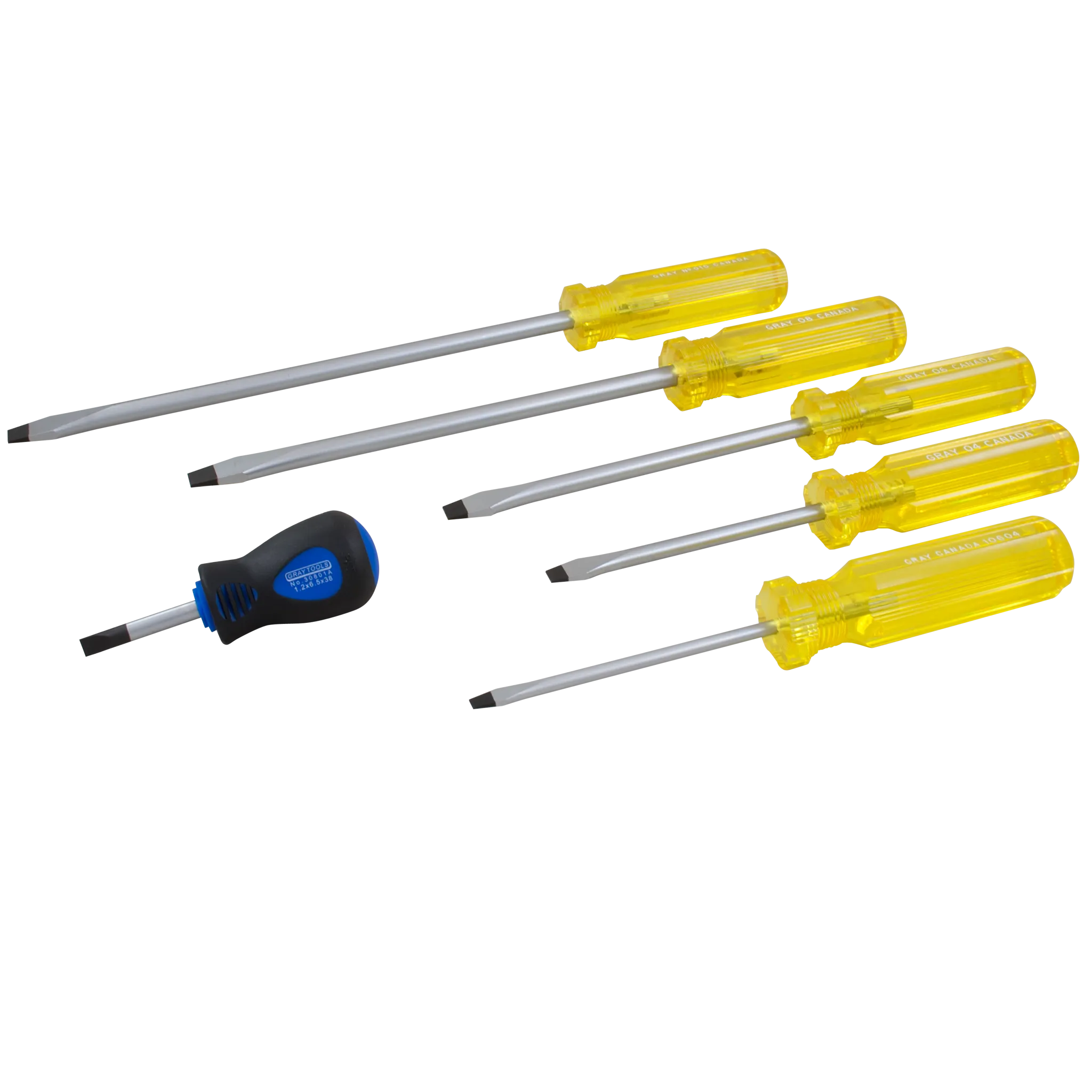 6 Piece Slotted Screwdriver Set