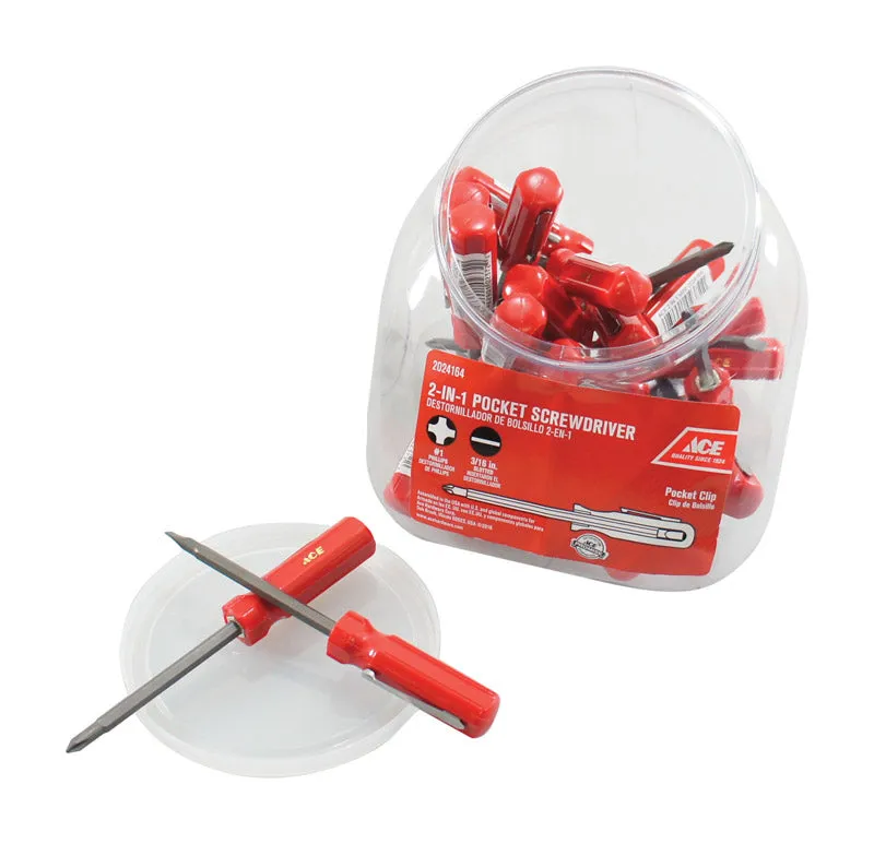 Ace Phillips/Slotted 2-in-1 Pocket Screwdriver 5 in.