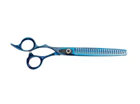 Animal House Prof. Series 8" Single Sided 24 Tooth Thinning/Blender Shear – LEFT HANDED - BLUE (WH)