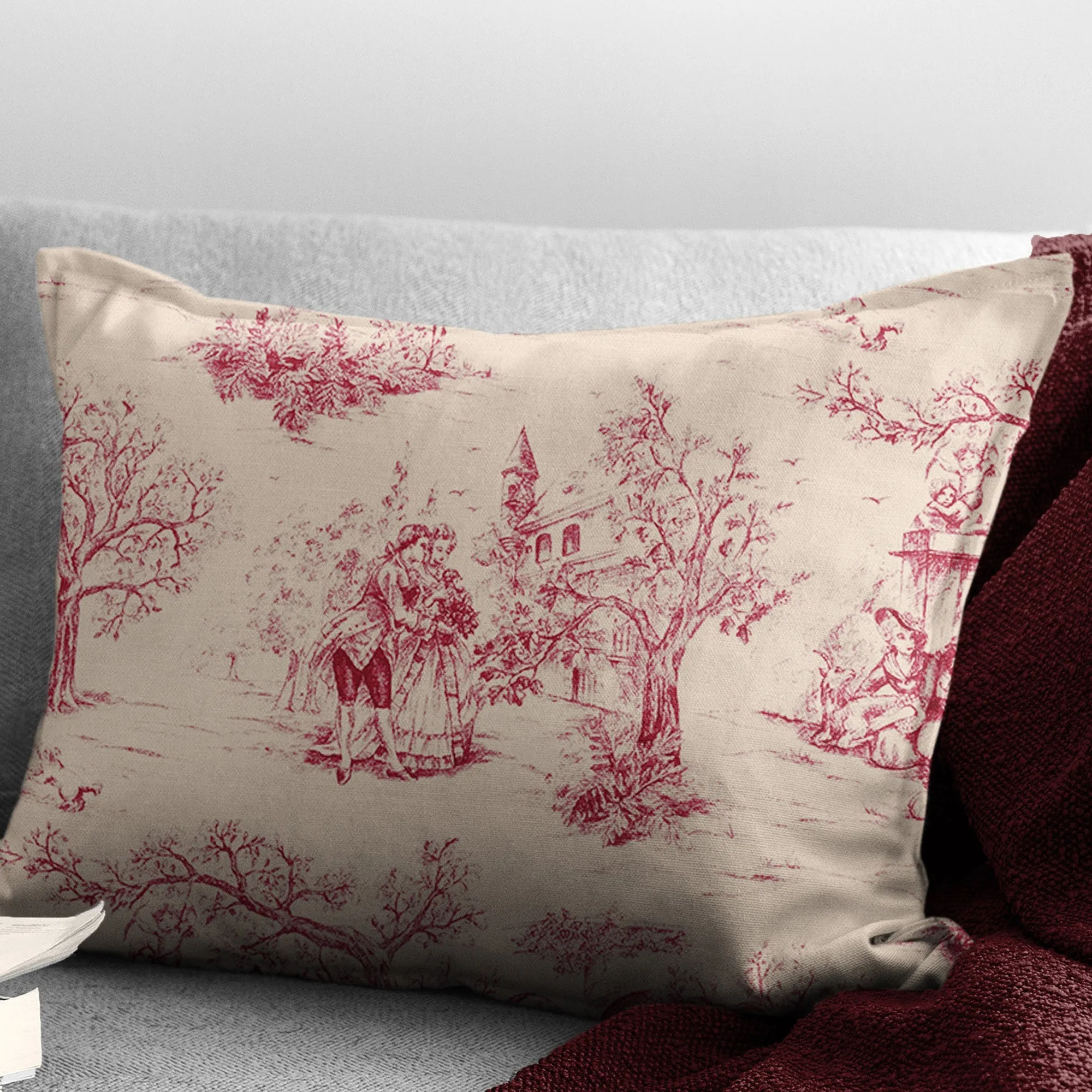 Archamps Toile Red Bedding