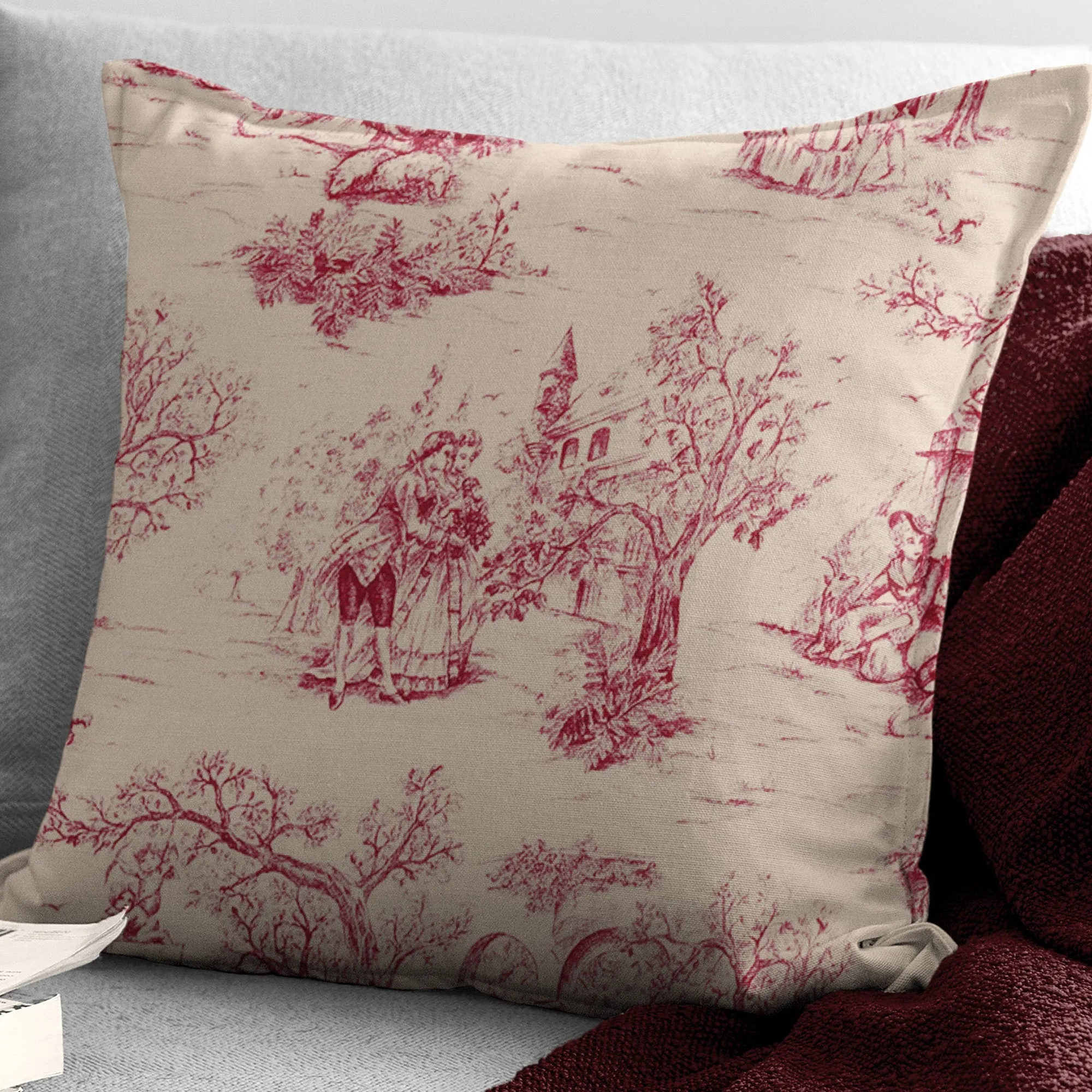 Archamps Toile Red Bedding