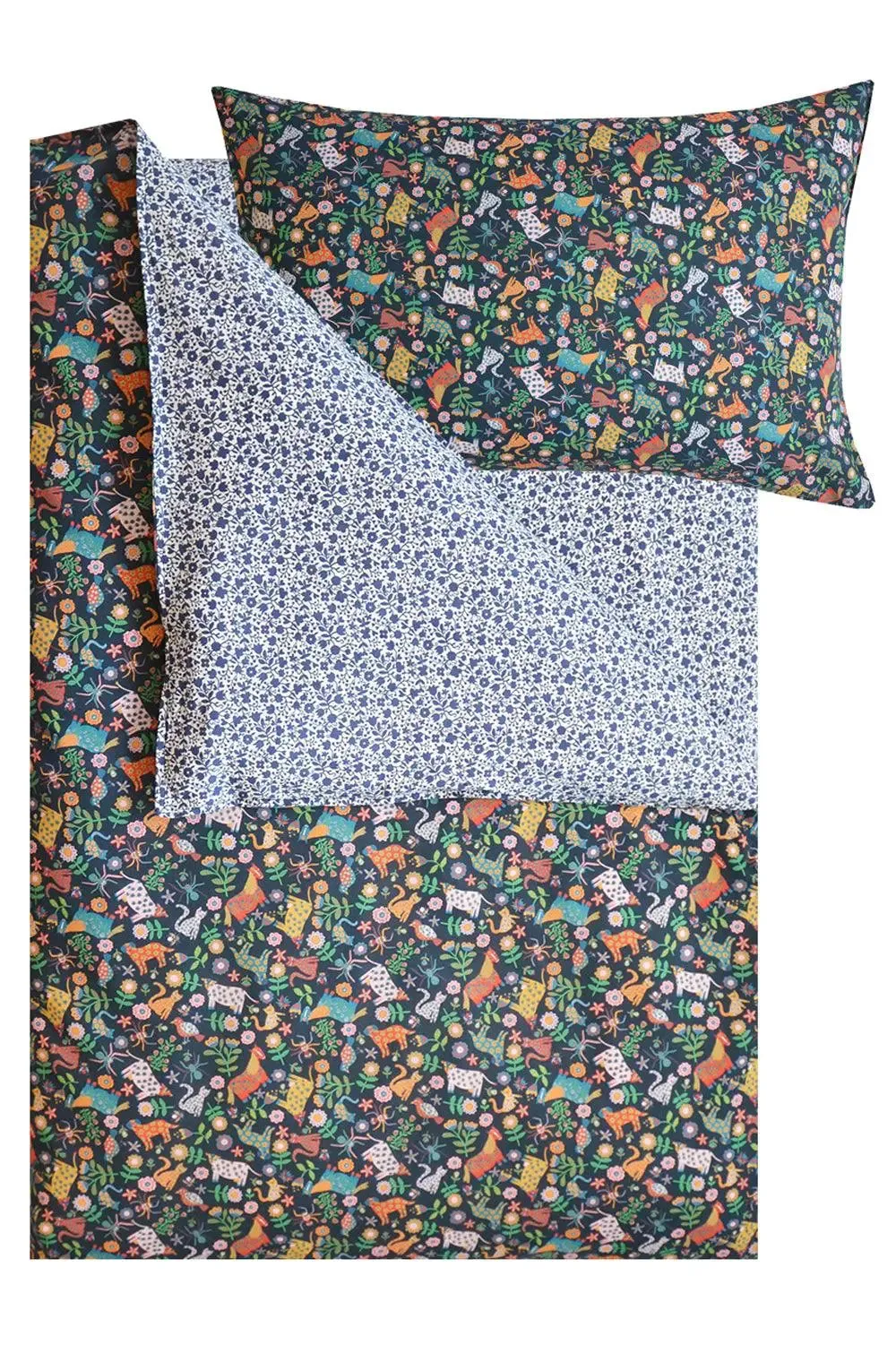 Bedding Made With Liberty Fabric FOLK TAILS & FLORAL STENCIL