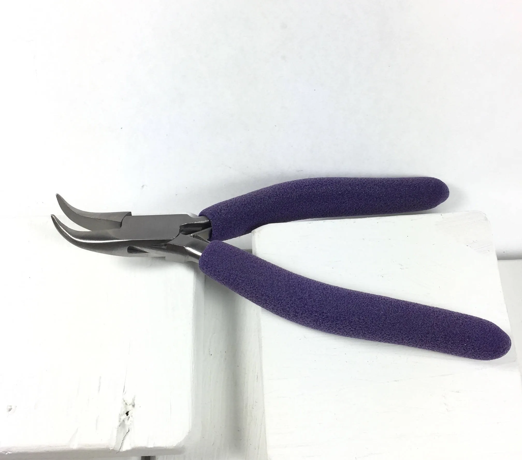 Bent Chain Nose , wire working Pliers, 6.5 inches, reduce hand strain, comfort grip pads