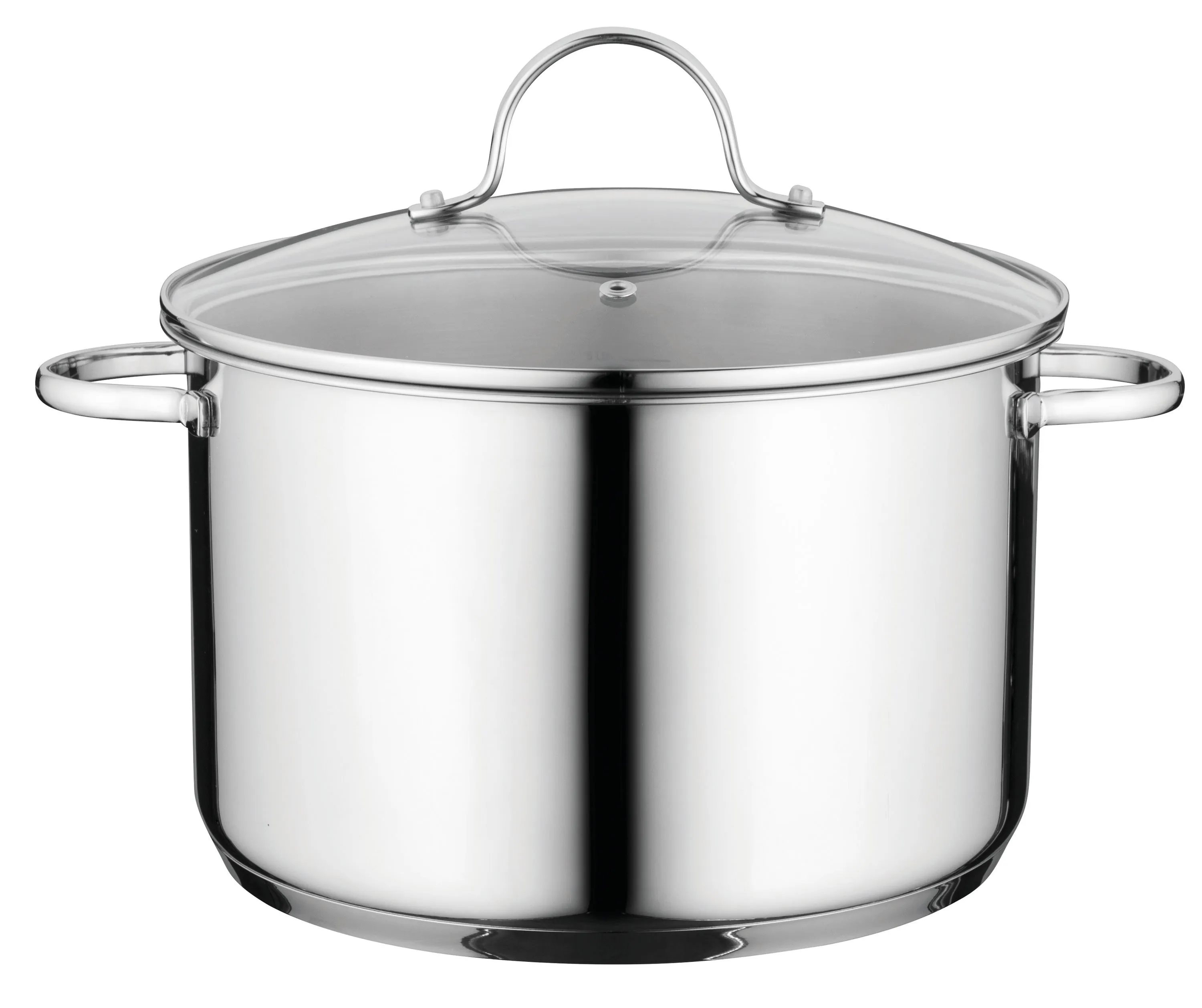 BergHOFF Comfort 10" 18/10 Stainless Steel Stockpot 7.2Qt., Glass Lid