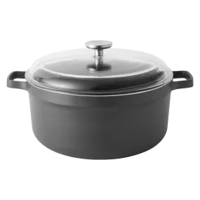 BergHOFF GEM 11" Non-stick Stockpot 7.7Qt., Black, Glass Lid