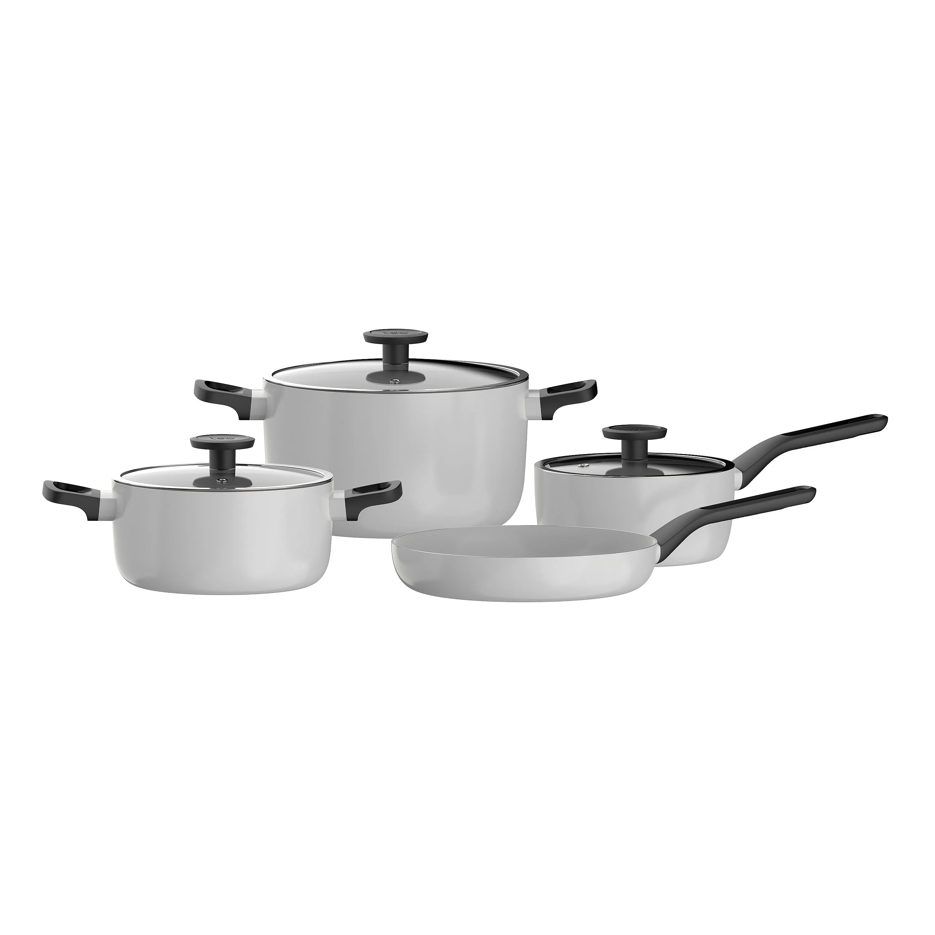 BergHOFF Leo Glints 7Pc Ceramic Nonstick Cookware Set, Spirit