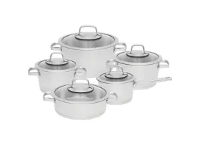 BergHOFF Manhattan 10Pc 18/10 Stainless Steel Cookware Set