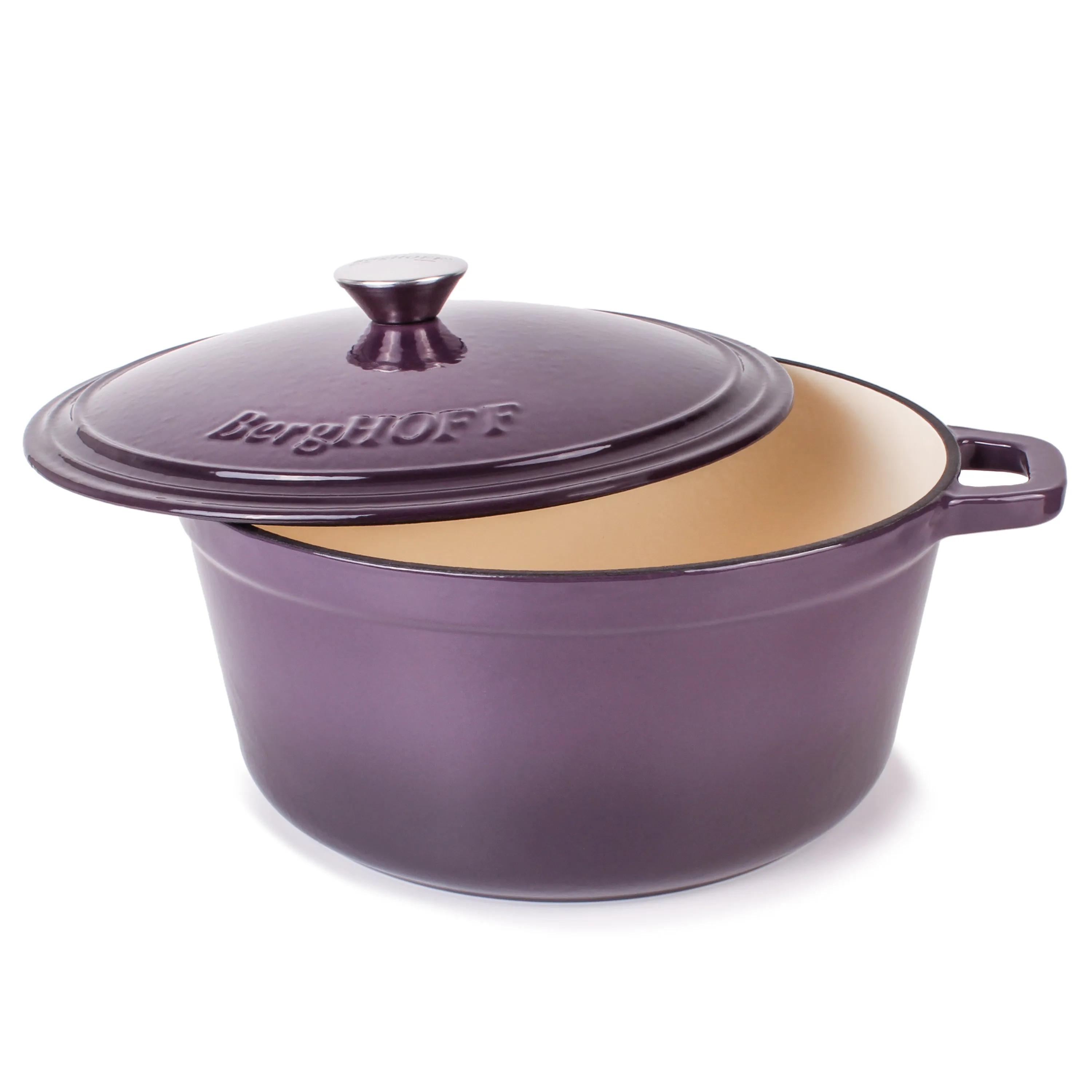 BergHOFF Neo 4pc Cast Iron Cookware Set, 3qt. & 7qt., Purple