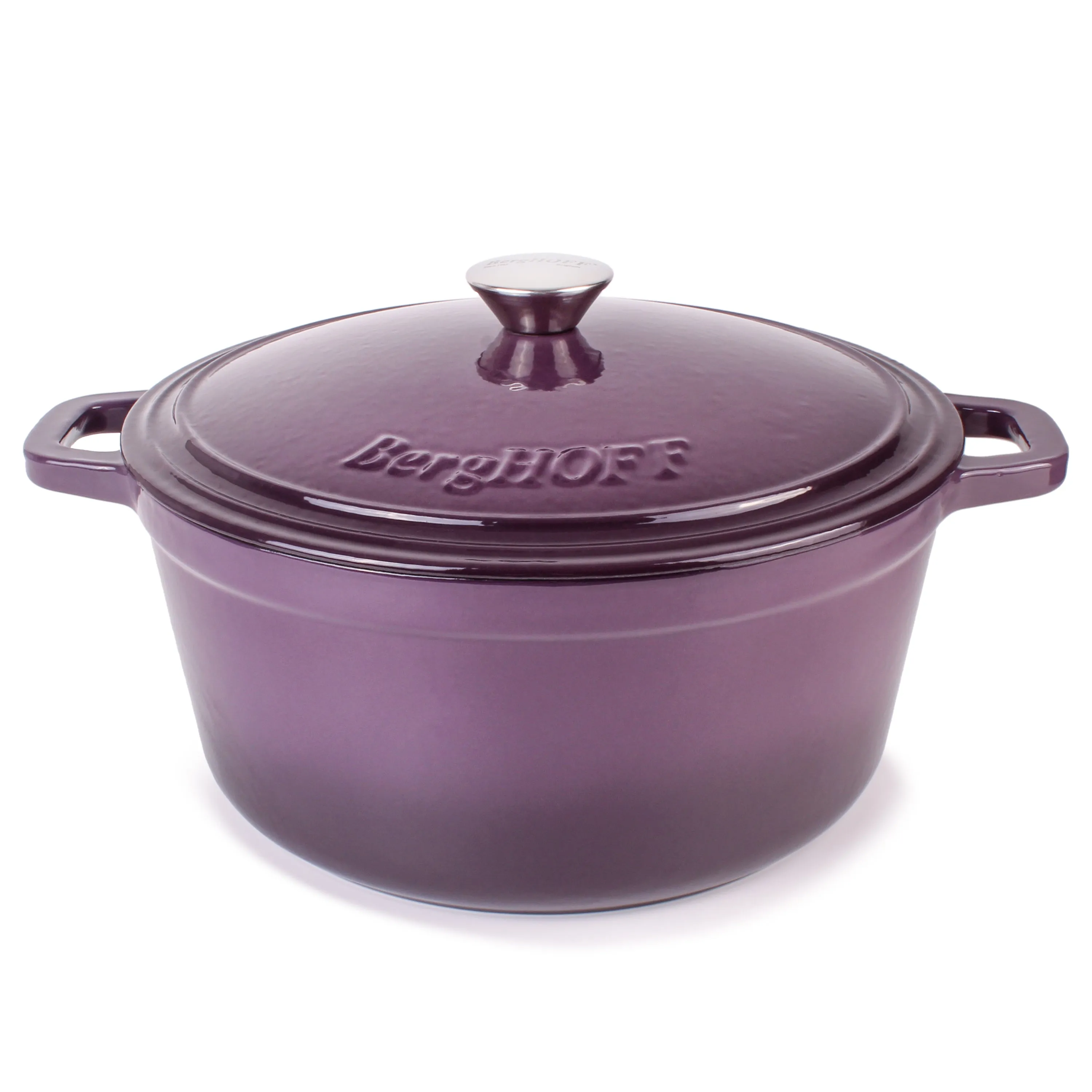 BergHOFF Neo 4pc Cast Iron Cookware Set, 3qt. & 7qt., Purple