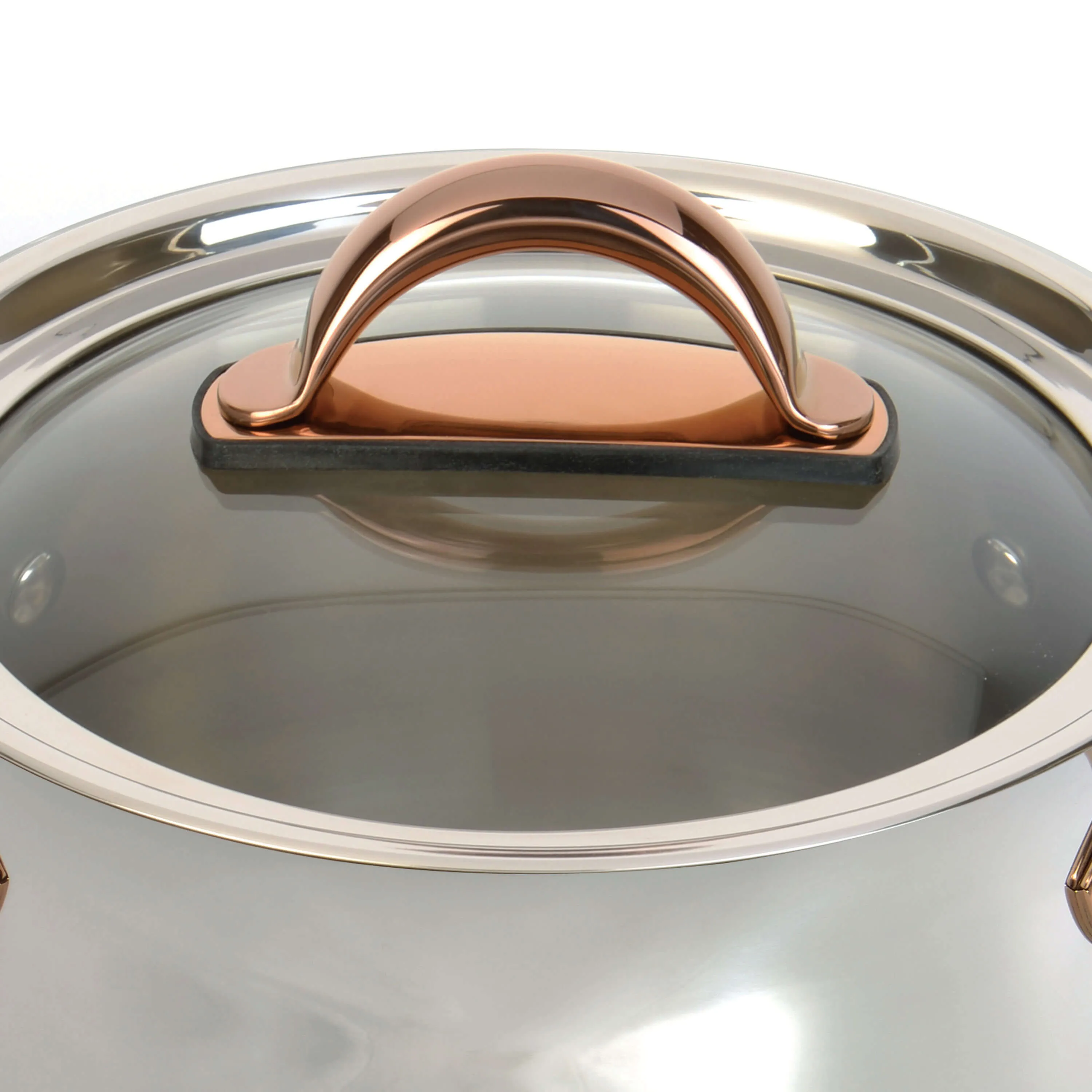 BergHOFF Ouro Gold 18/10 Stainless Steel 9.5" Stockpot with Glass Lid 8.1qt.