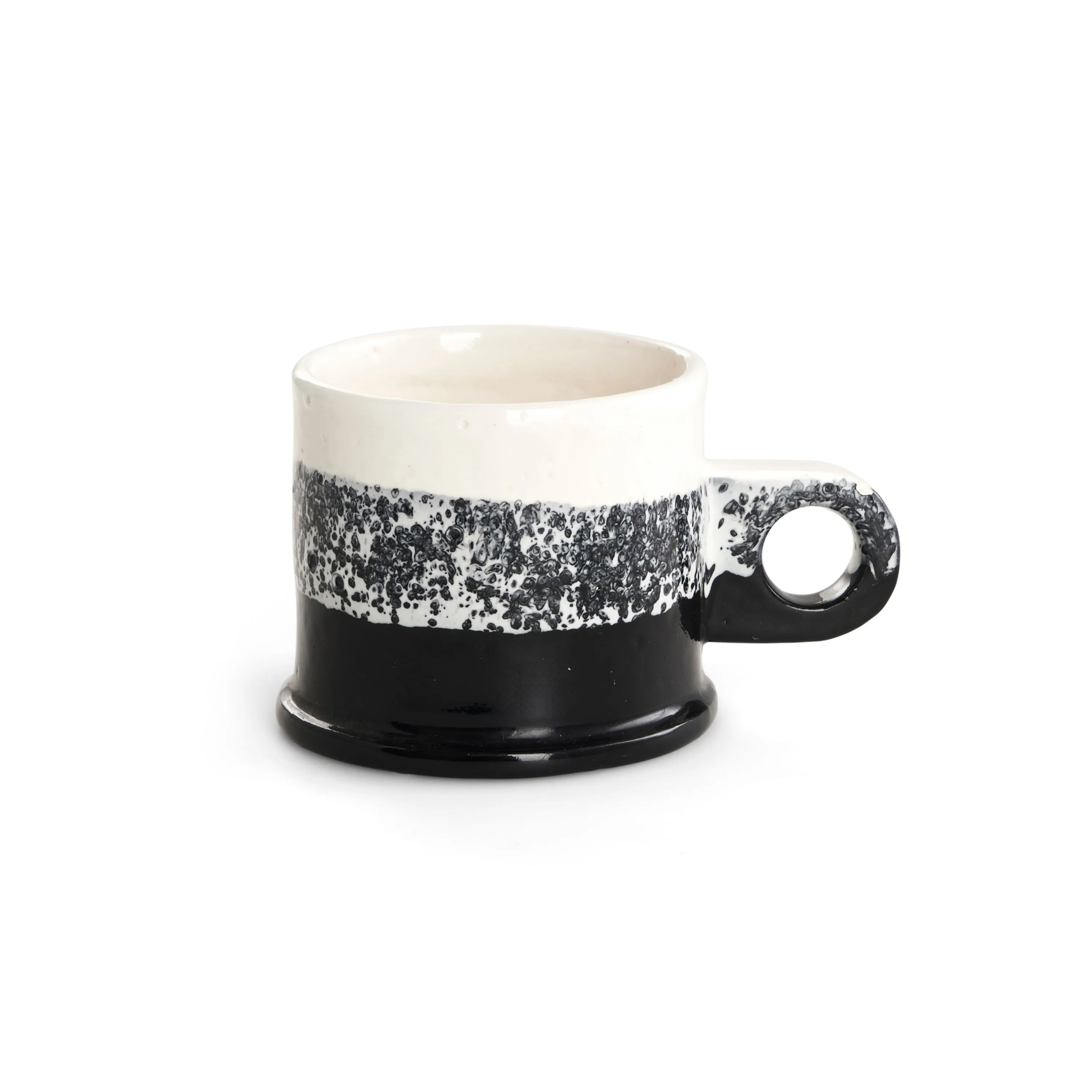 Black & White Mug w/ Spotted Pattern