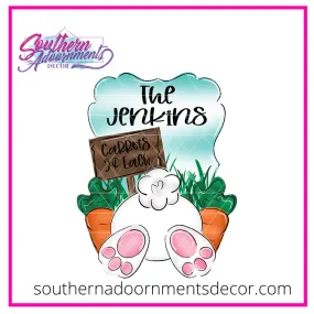 Bunny in the Carrot Patch Template & Digital Cut File