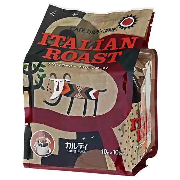 Cafe Kaldi Italian Roast Drip Coffee - 10 Single Serving Bags