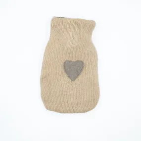 Camel and Taupe Cashmere Small Hot Water Bottle