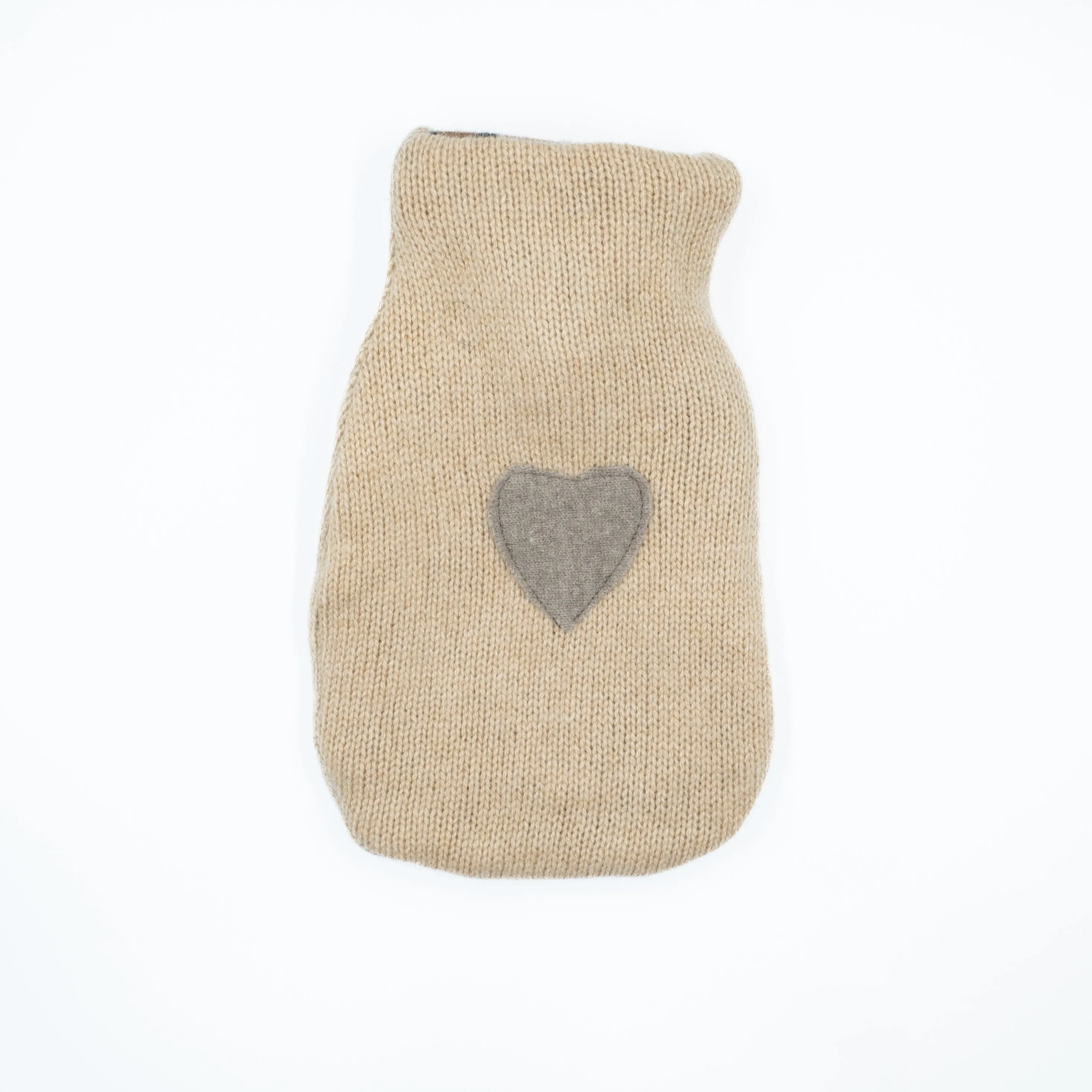 Camel and Taupe Cashmere Small Hot Water Bottle