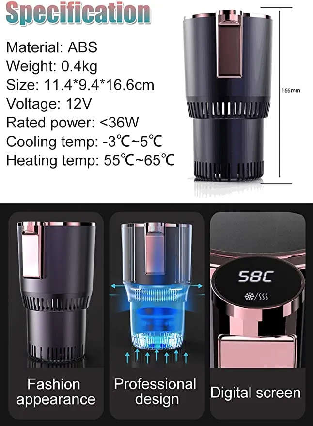 Car Cup Cooler Warmer Auto Cooling And Heating Cup