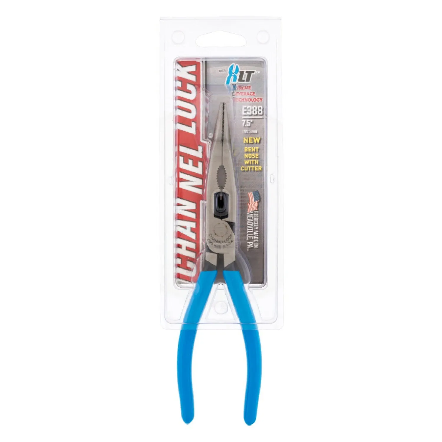 Chanellock 388 8-Inch XLT Combination Bent Long Nose Pliers with Cutter