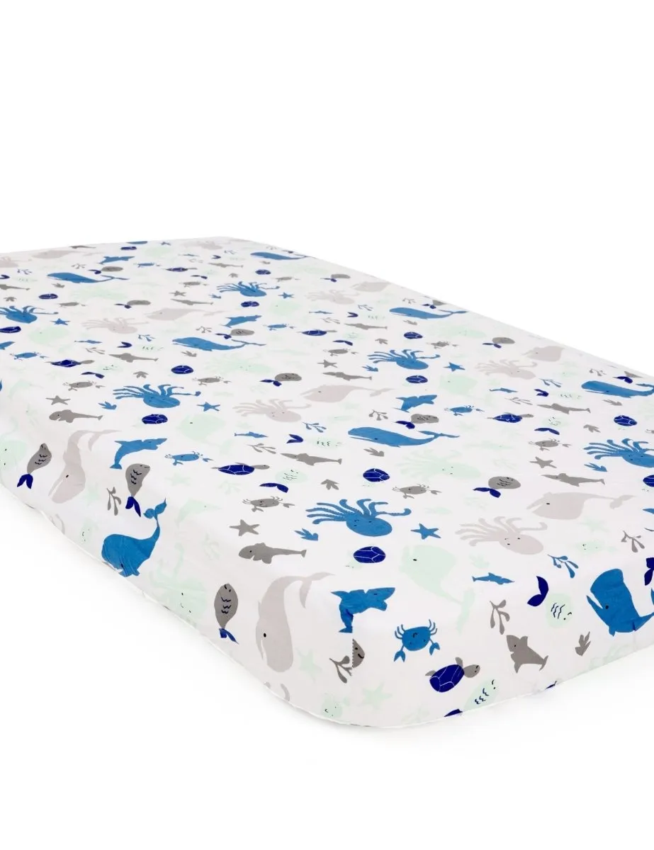 Combo of Baby Crib Sheet - Sleep Under The Stars and My Sea World