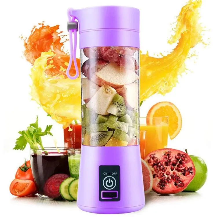 Compact 380ml USB Rechargeable Electric Juicer for Fresh Juice On-the-Go