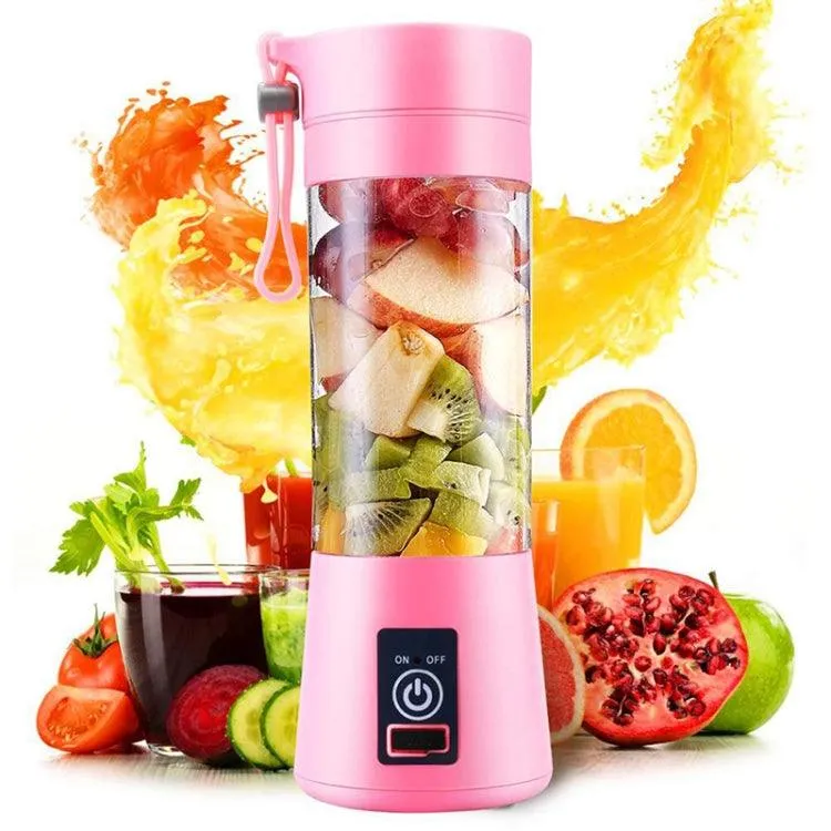 Compact 380ml USB Rechargeable Electric Juicer for Fresh Juice On-the-Go