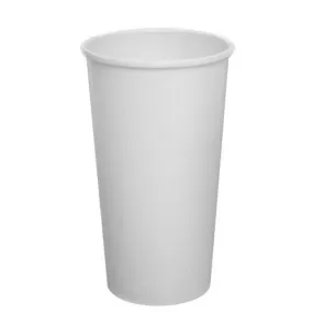 Compostable Coffee Cups - 20oz Eco-Friendly Paper Hot Cups - White (90mm) - 600 ct