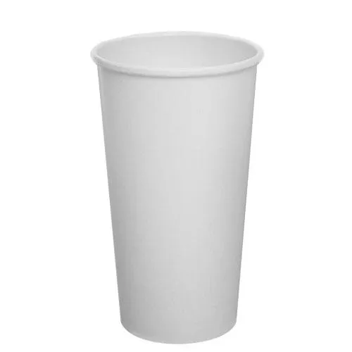 Compostable Coffee Cups - 20oz Eco-Friendly Paper Hot Cups - White (90mm) - 600 ct