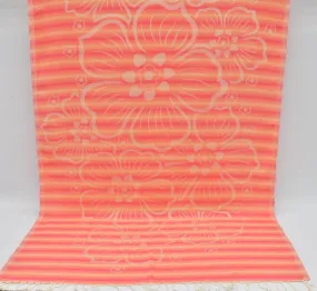 Coral Hibiscus Flowers 100% Cotton Towel