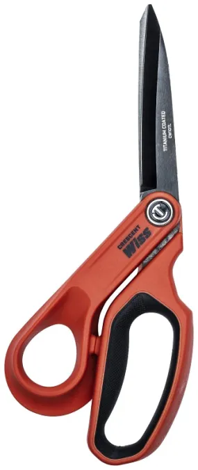 Crescent Wiss CW10TL Left Hand Tradesman Shear, 10 in OAL, 3-3/4 in L Cut, Steel Blade :CD: QUANTITY: 1