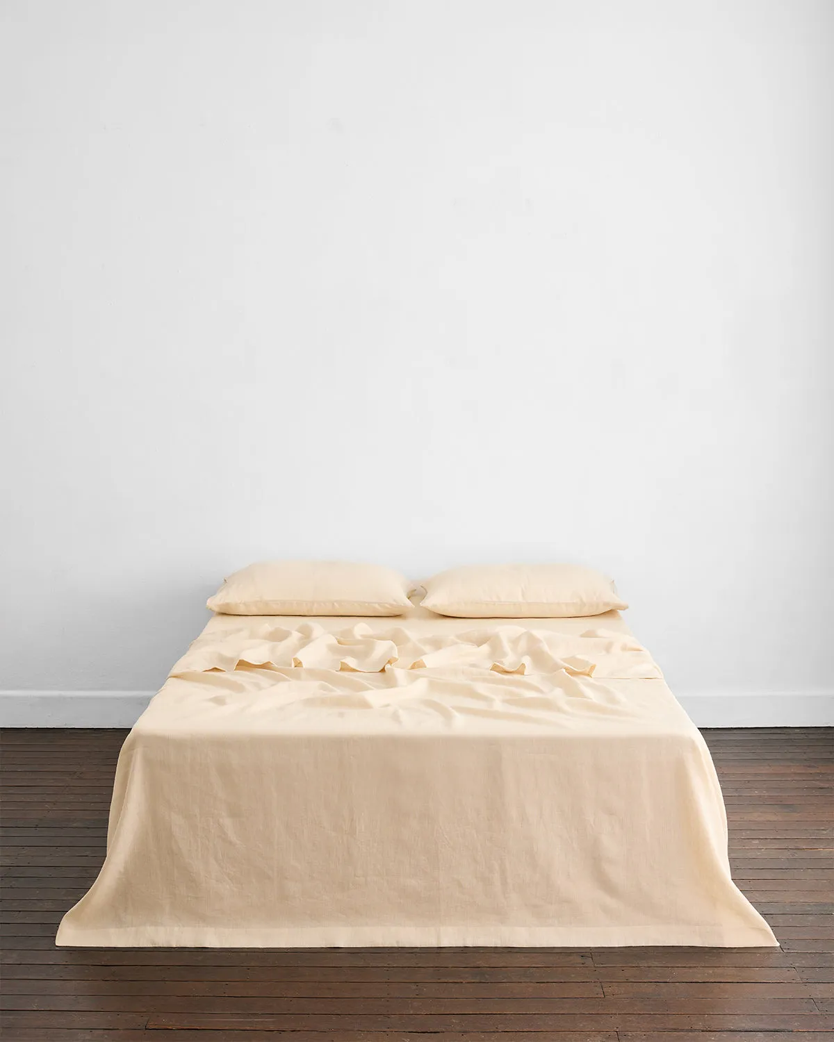 Crème 100% French Flax Linen King Pillowcases (Set of Two)