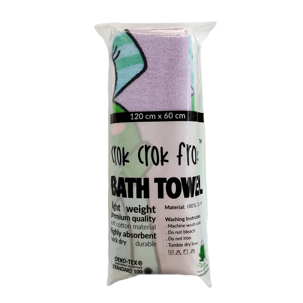 CrokCrokFrok Bath Towel Crok Mama - Purple with Pink - Small