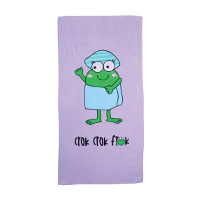 CrokCrokFrok Bath Towel Crok Mama - Purple with Pink - Small