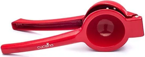 Cucisina Lemon Squeezer / Lime Juicer / Citrus Press - Commercial Grade Aluminum (Red)