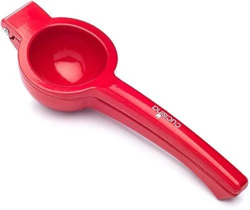 Cucisina Lemon Squeezer / Lime Juicer / Citrus Press - Commercial Grade Aluminum (Red)