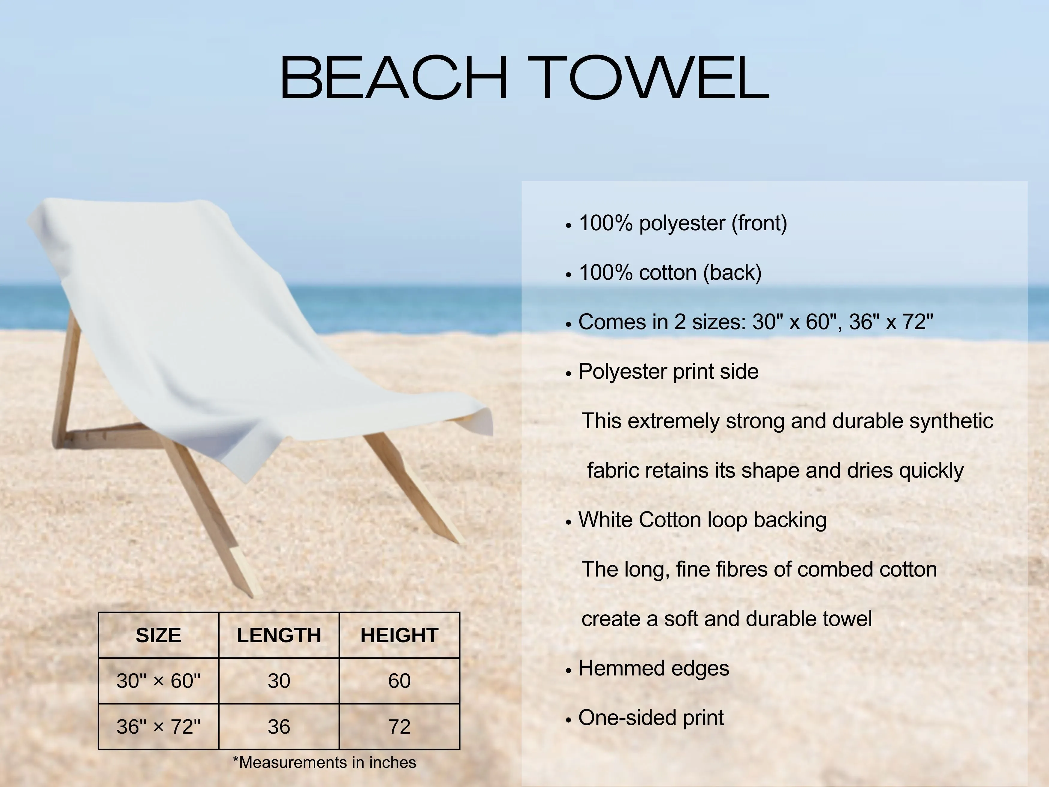 Custom Beach Towel | Personalized Summer Towel