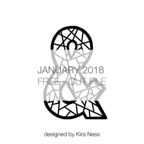 Cut File - Geometric Ampersand - FREE - January 2018 (designed by Kira Ness)