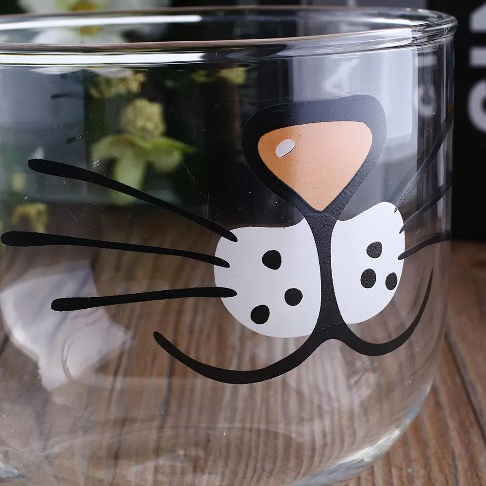 Cute Cat Glass Coffee Cup