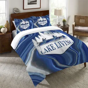 Deep Blue Lake Bedding Set