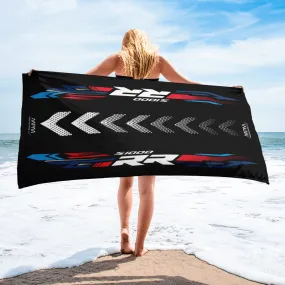 Designed Beach Towel Inspired by BMW S1000RR Light White M Motosport Motorcycle Model - MM9280