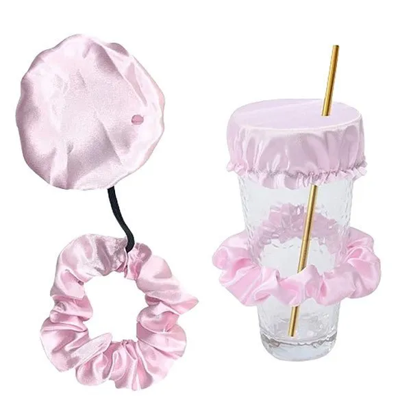 Drink Cover Scrunchie - 2-in-1  Reusable Drinking Safety Supplies and Anti Spiking Drink Cover