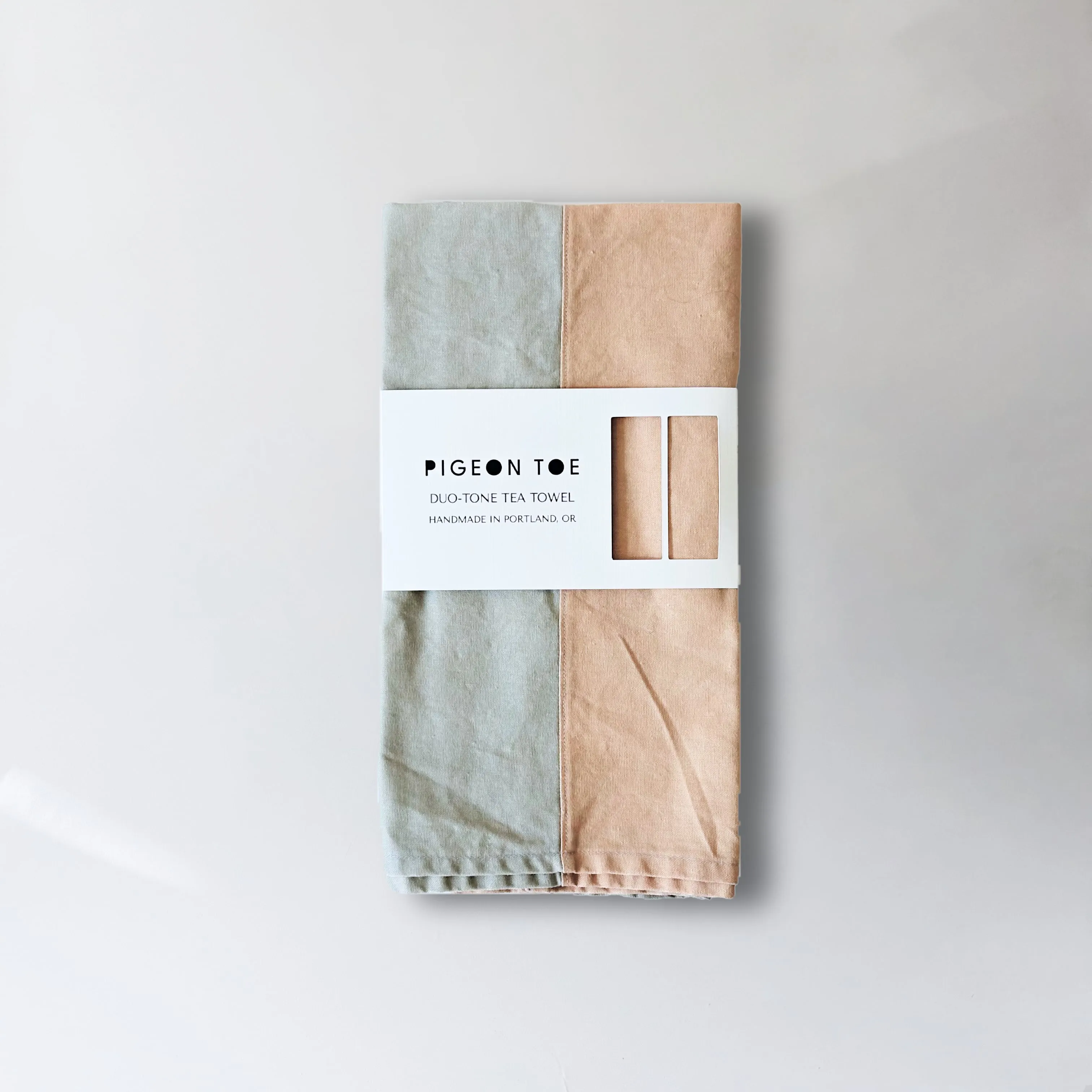 Duo Tone Tea Towel - Handmade