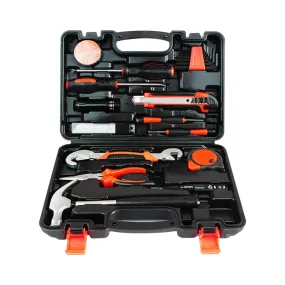 Durable 25-Piece Household Hand Tools Set with Toolbox