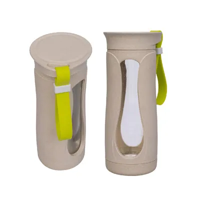 Eco Friendly Wheat Straw Glass Bottle