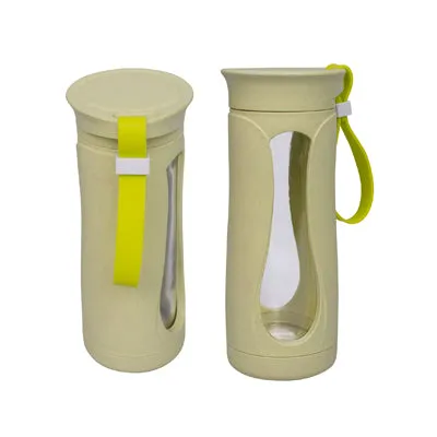 Eco Friendly Wheat Straw Glass Bottle